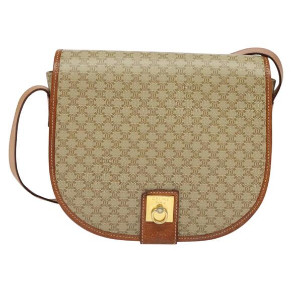 CELINE Shoulder Bag Pvc Beige Gold - Picture 2 of 13